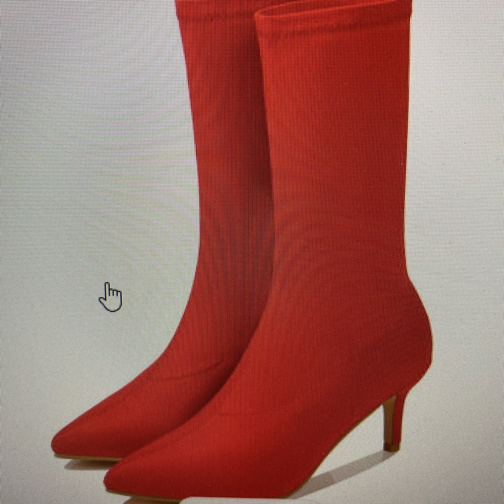 Brand new red sock booties.